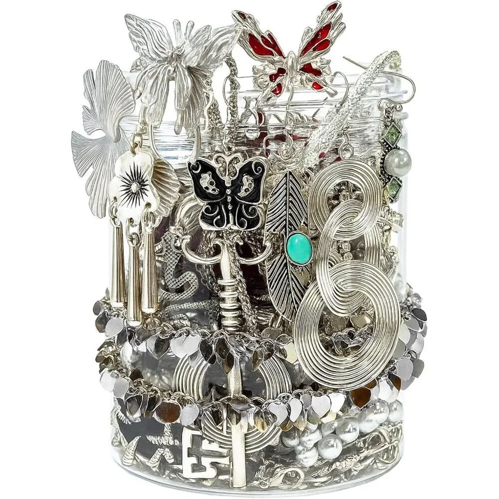 Mystery Jewelry Jar Bundle - 40-45 Piece Surprise Jewelry Box for Women,Gift Set